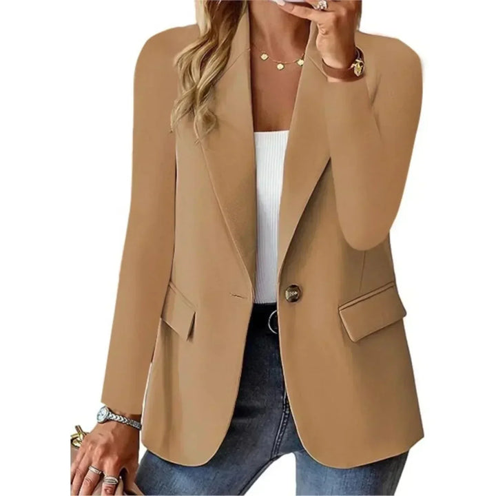 Women's Contemporary Blazer for Work in Brown