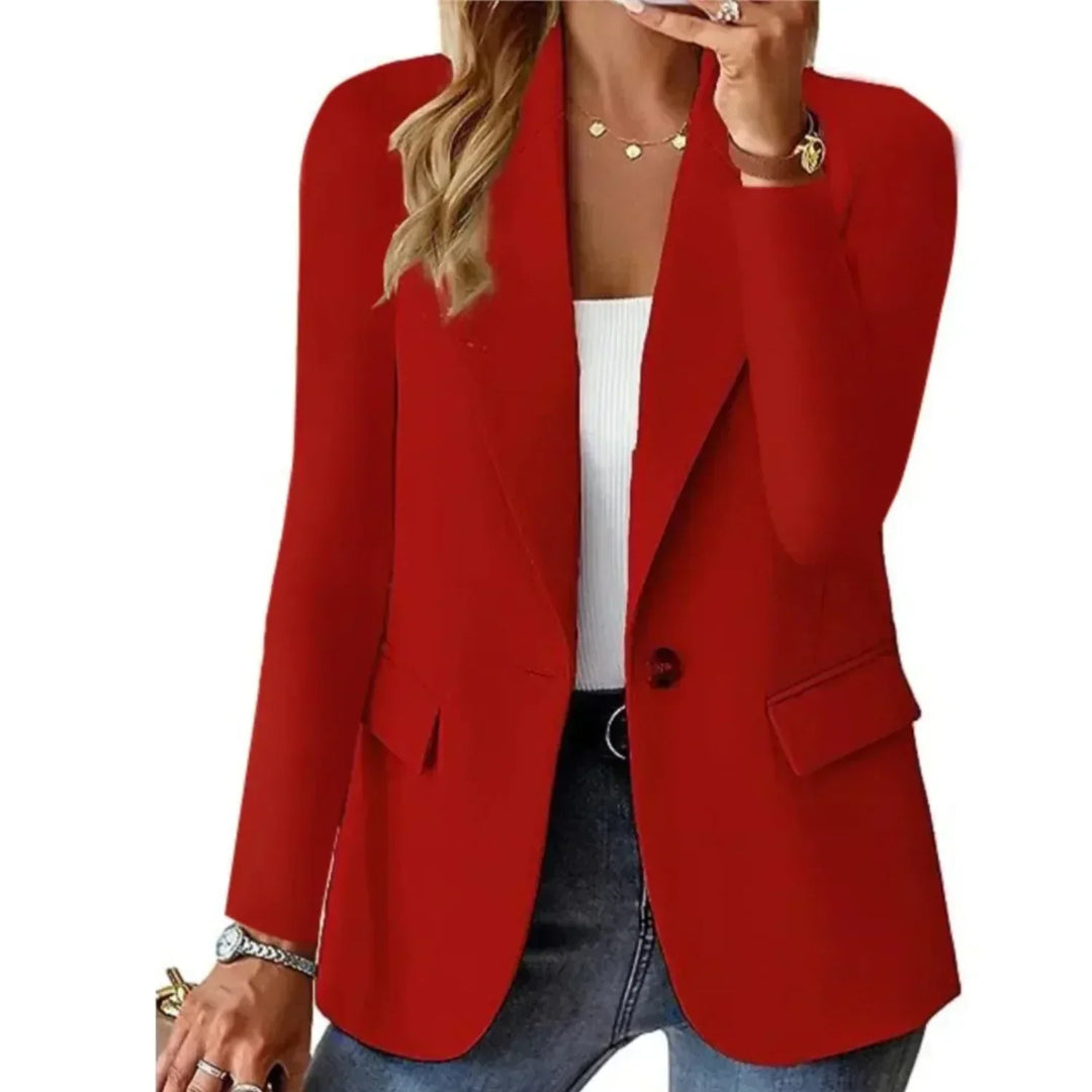 Women's Contemporary Blazer for Work in Red