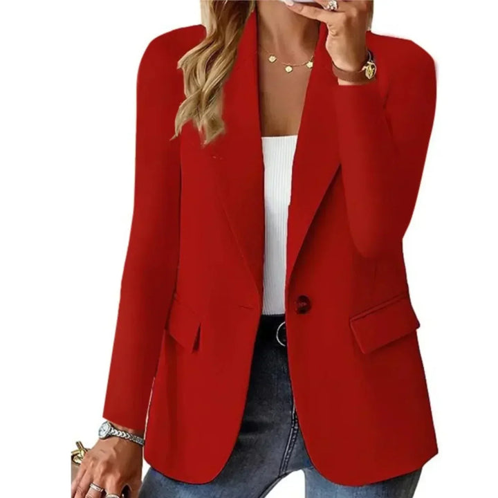 Women's Contemporary Blazer for Work in Red