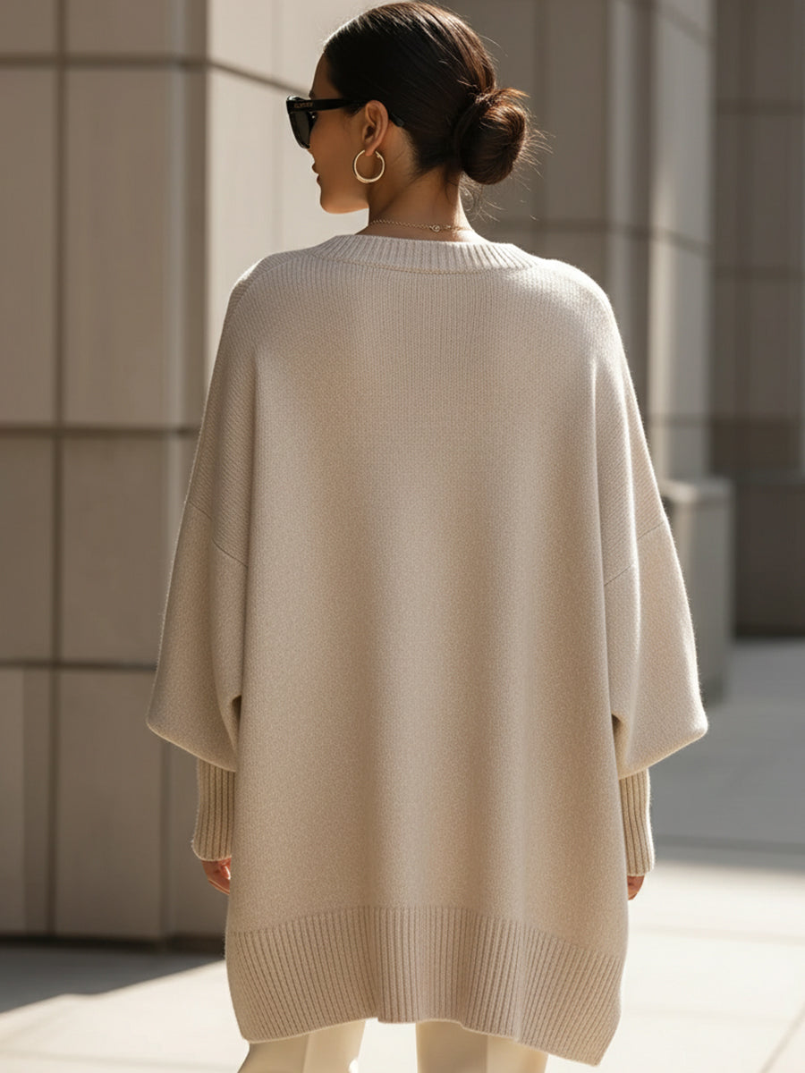 Women's Contemporary Wool Blend Oversized Sweater (4)