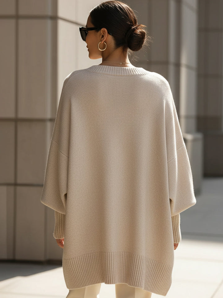 Women's Contemporary Wool Blend Oversized Sweater (4)