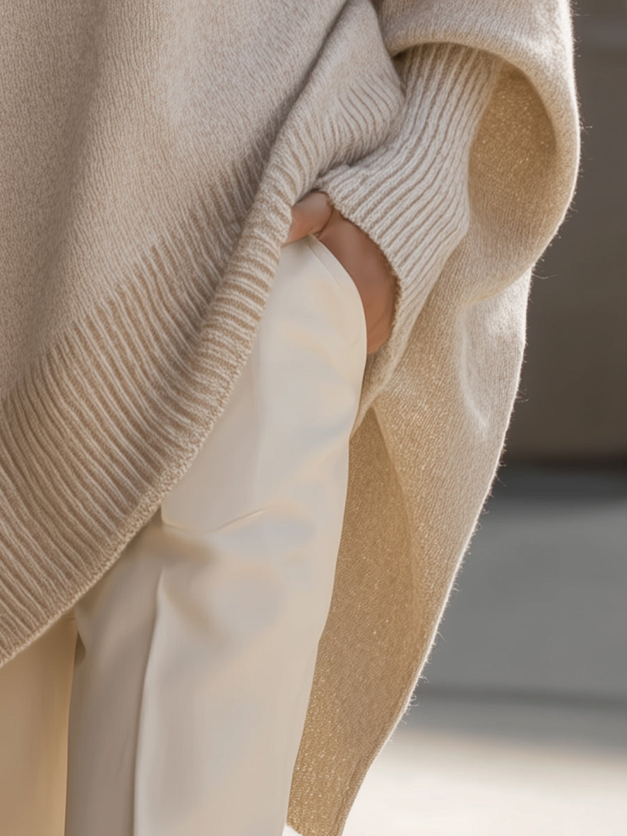 Women's Contemporary Wool Blend Oversized Sweater (5)