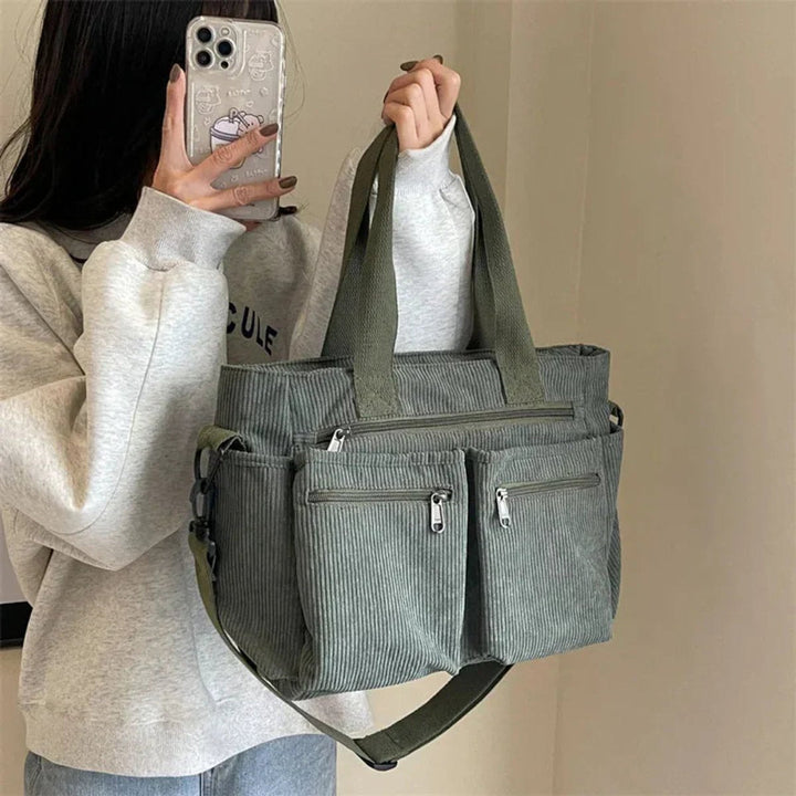 Women's Cord Tote Bag for Everyday (3)