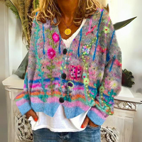 Imogen | Women's Cosy Embroidered Cardigan Sweater for Autumn