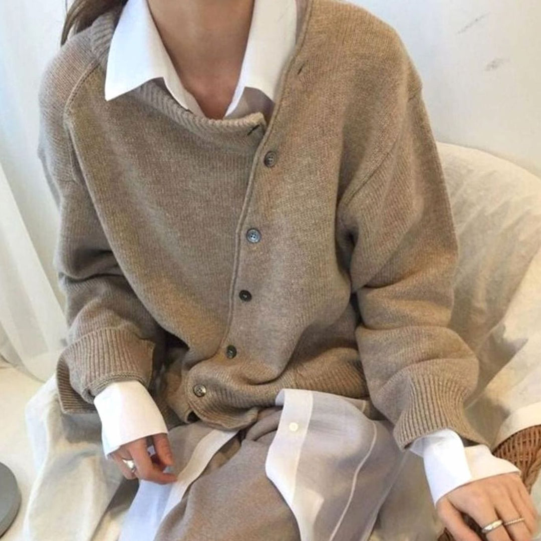 Women's Cosy Knit Jumper Cardigan (3)