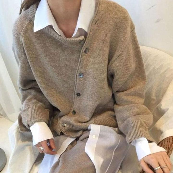Women's Cosy Knit Jumper Cardigan (3)