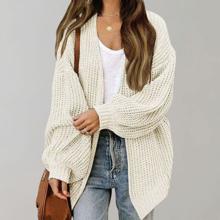 Women's Cosy Oversized Chunky Knit Cardigan in White