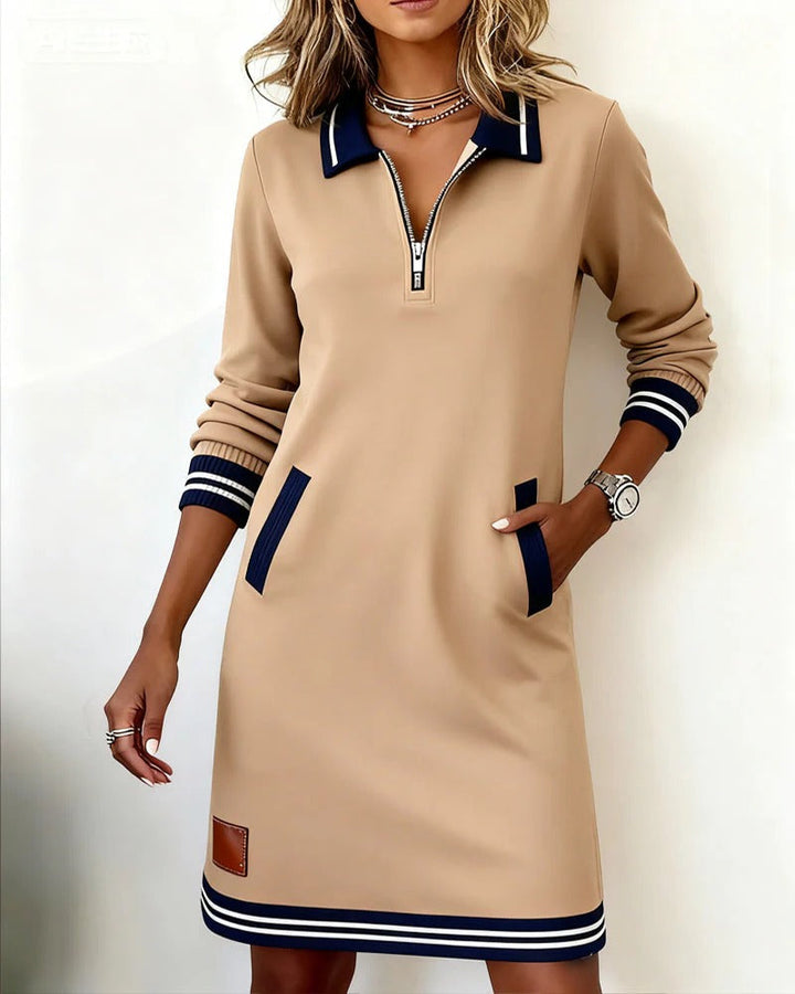 Women's Cotton Long-Sleeved Fall Dress (5)