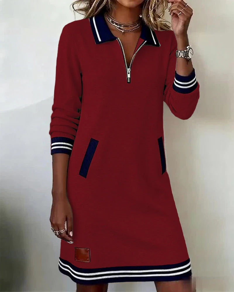 Women's Cotton Long-Sleeved Fall Dress (9)