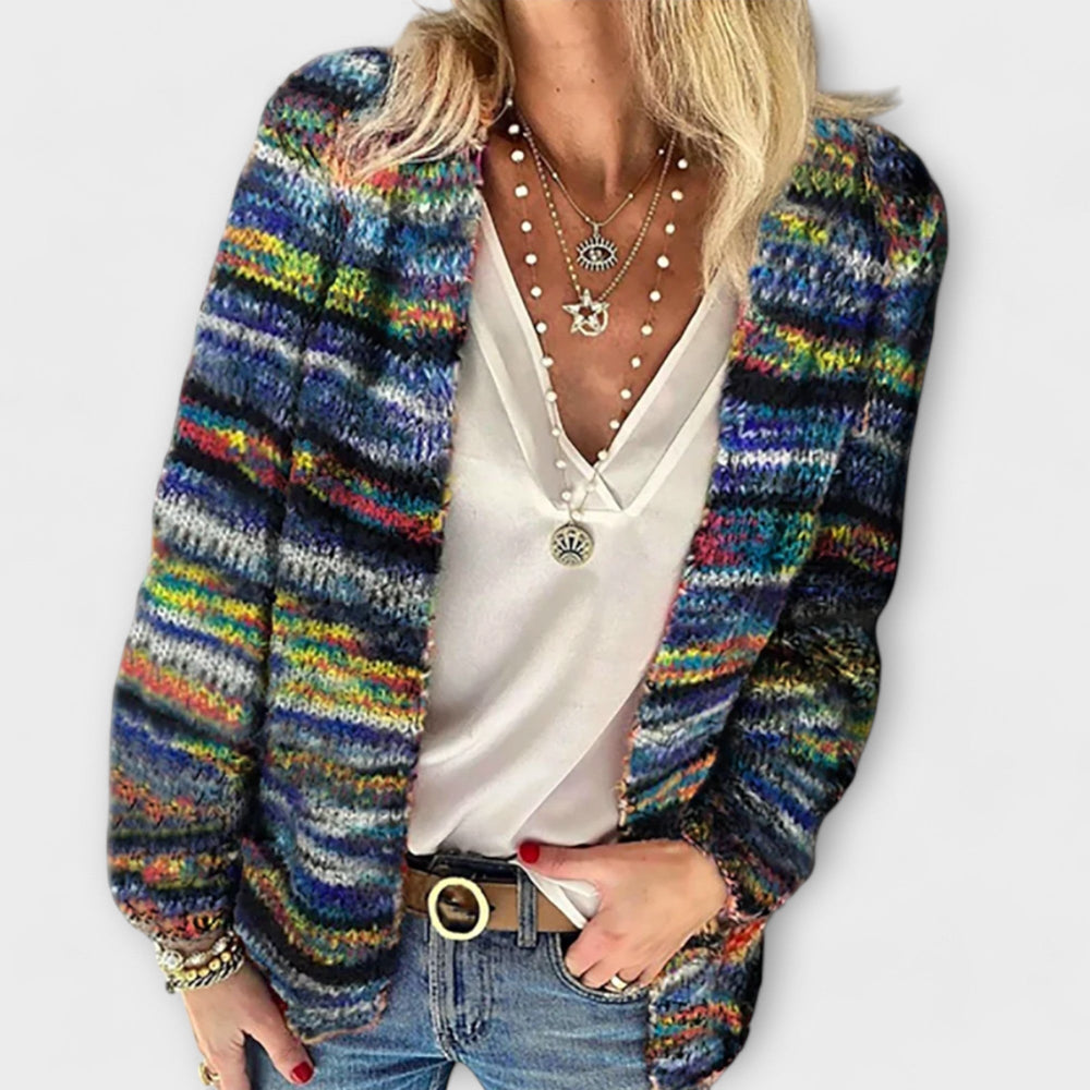 Women's Cozy Layering Cardigan for Autumn in Blue