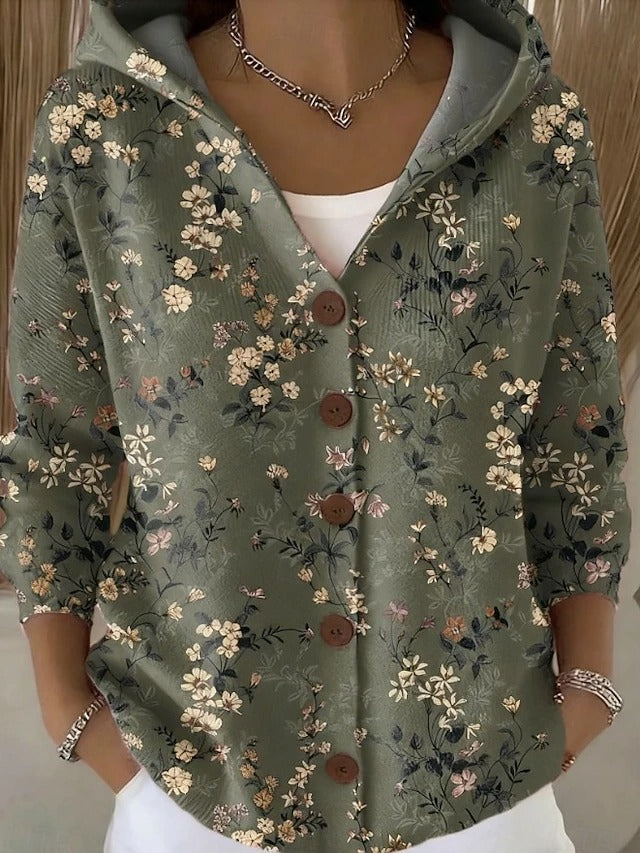 Women's Cozy Long Knit Cardigan in Dark Green