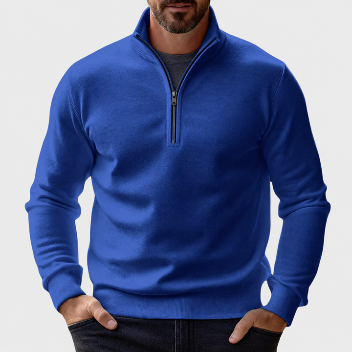 Women's Cozy Zip Sweater for Everyday Wear in Blue