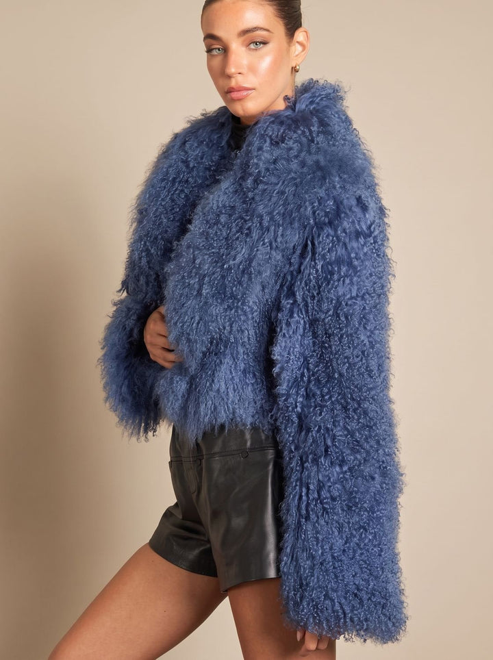Women's Cropped Puffer Coat Faux Fur (5)