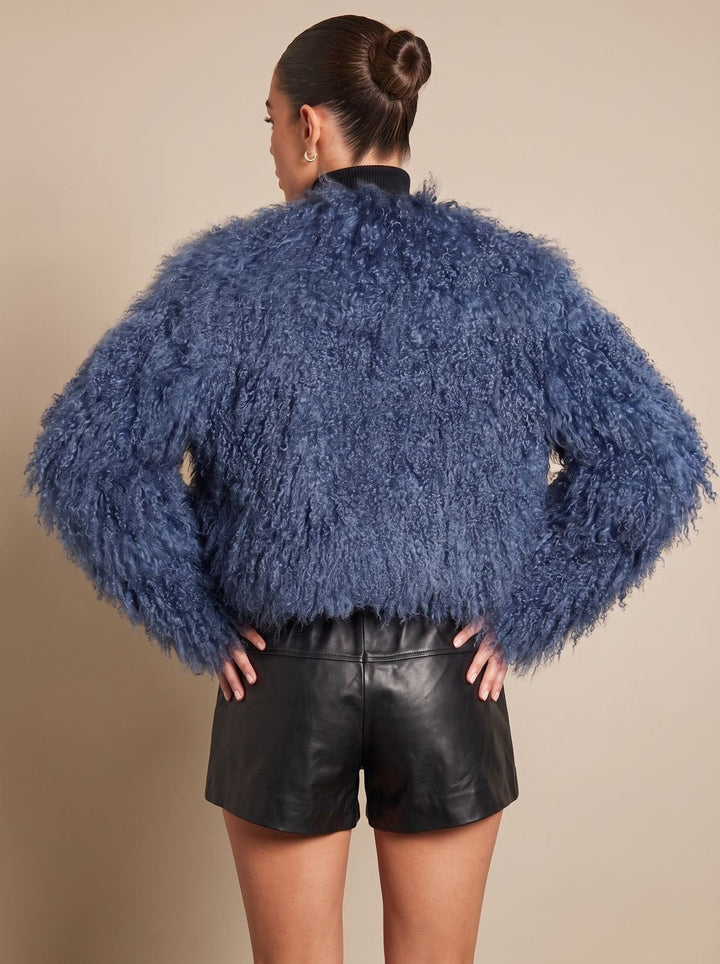 Women's Cropped Puffer Coat Faux Fur (6)