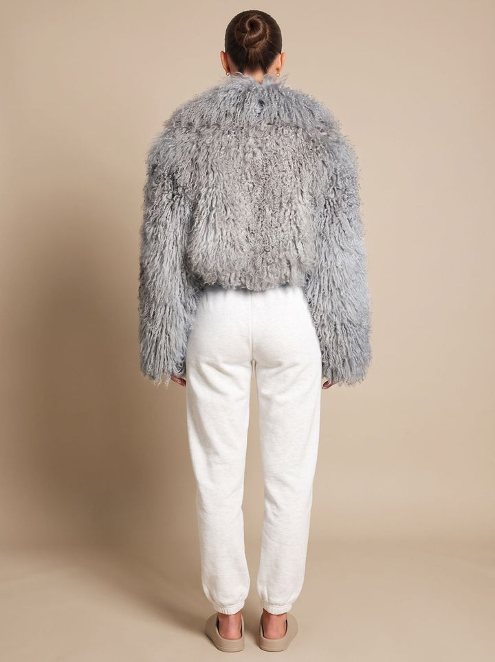 Women's Cropped Puffer Coat Faux Fur (8)