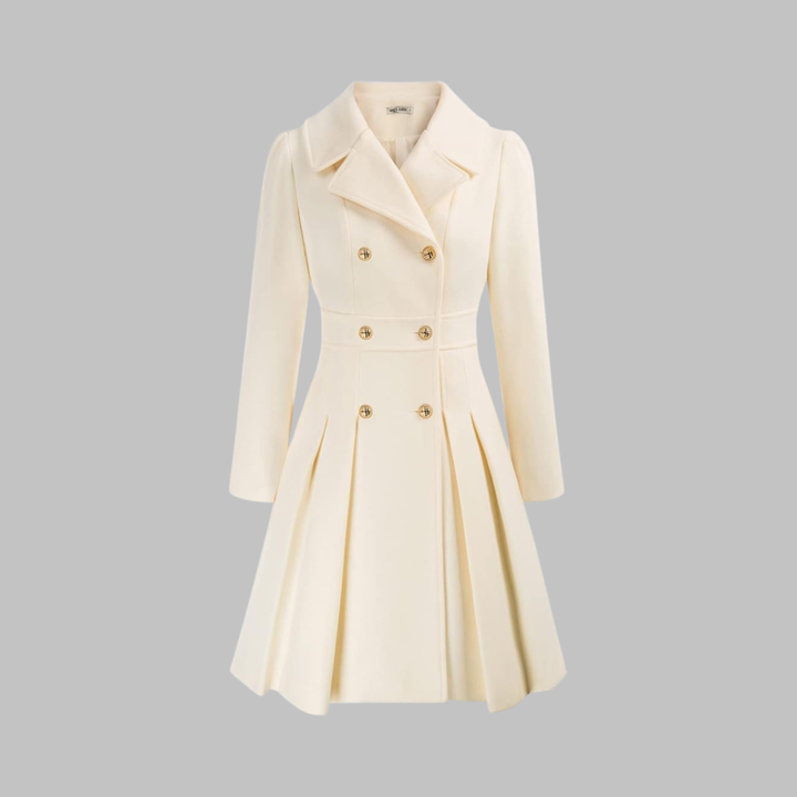 Women's Double-Button Trench Coat for Autumn in White