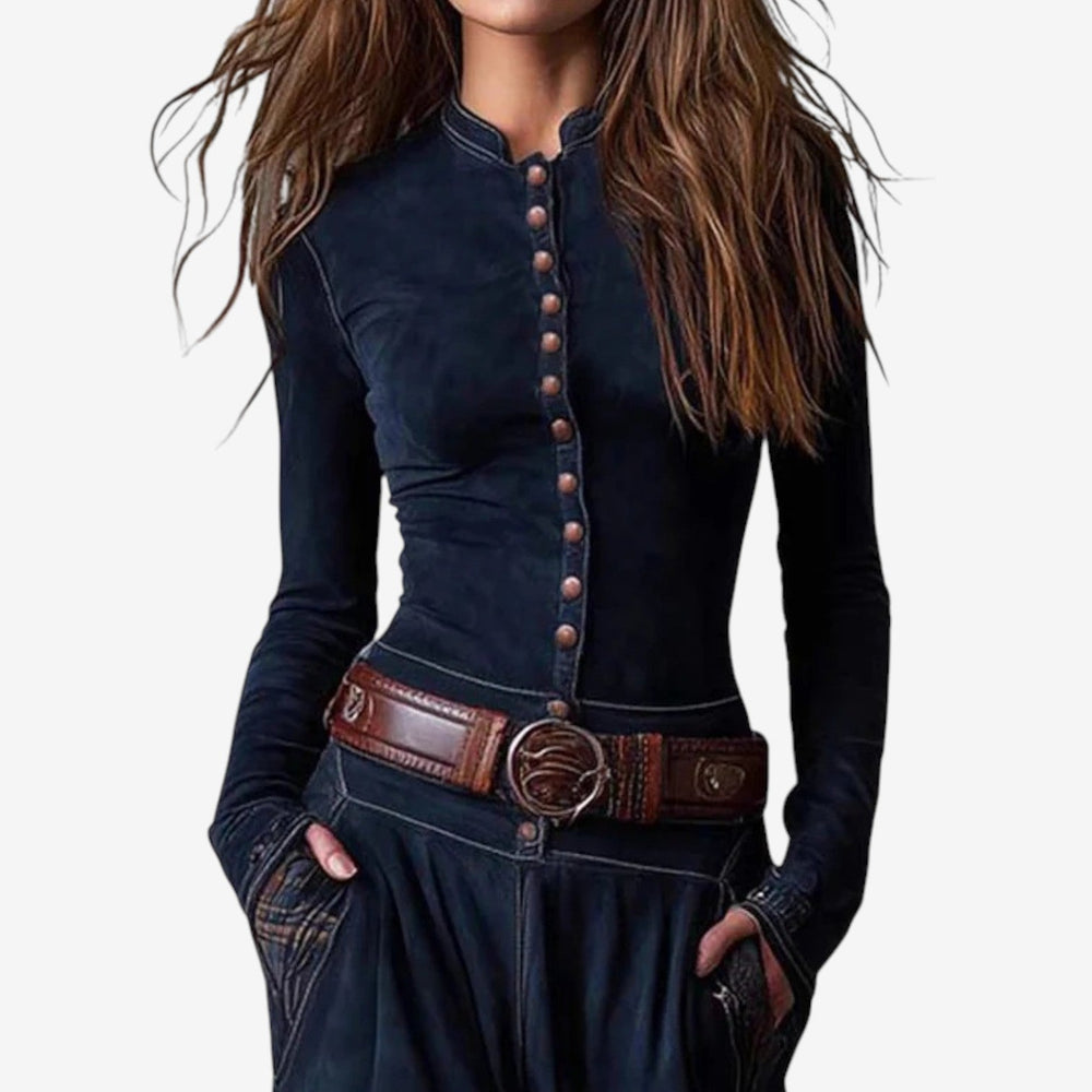Women's Elegant Fall Suede Dress (2)