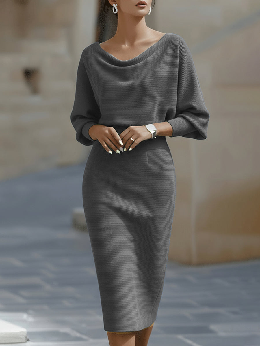 Women's Elegant Fall Wedding Guest Midi Dress (3)