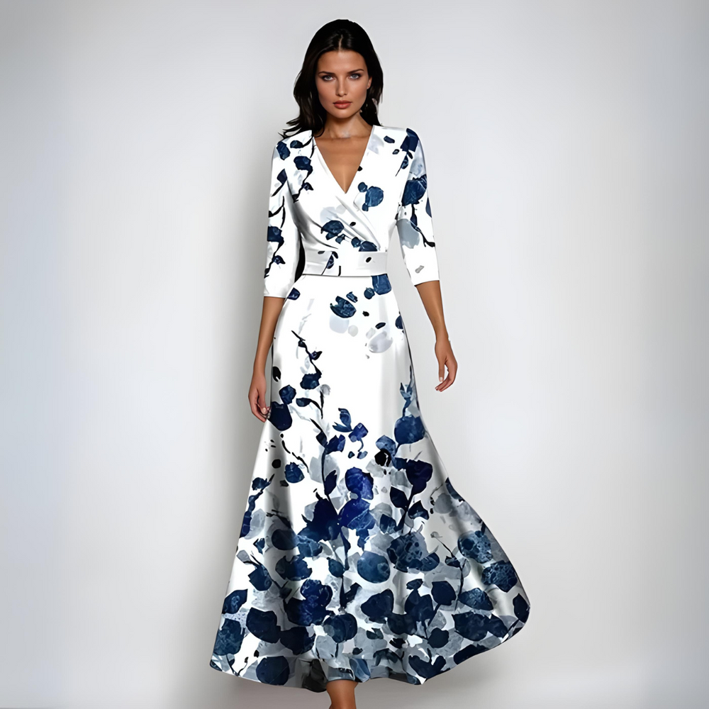 Women's Elegant Floral Long Evening Dress (2)