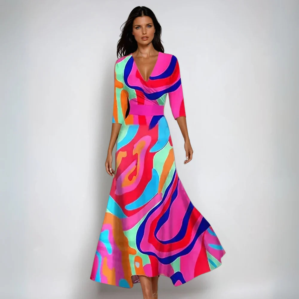 Women's Elegant Floral Long Evening Dress (4)