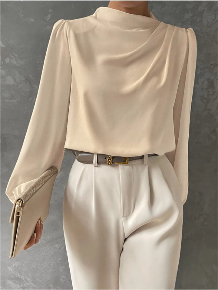 Women's Elegant Long-Sleeve Blouse for Summer in Eierschale