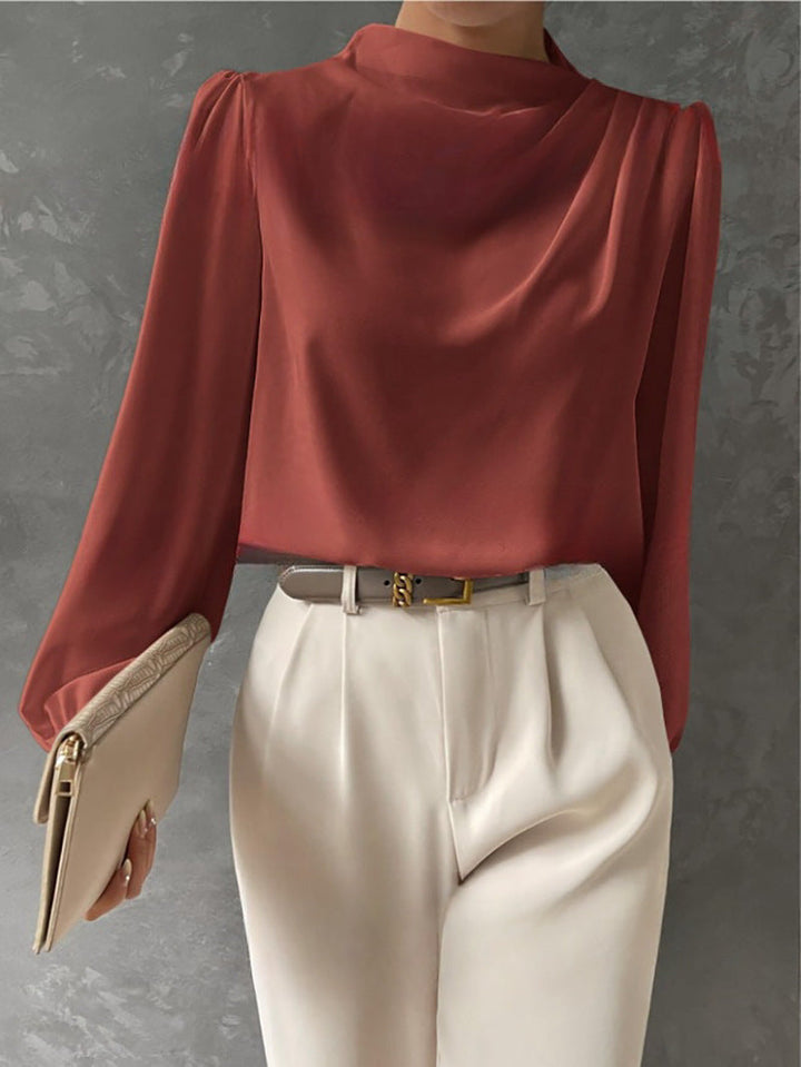 Women's Elegant Long-Sleeve Blouse for Summer in Koralle