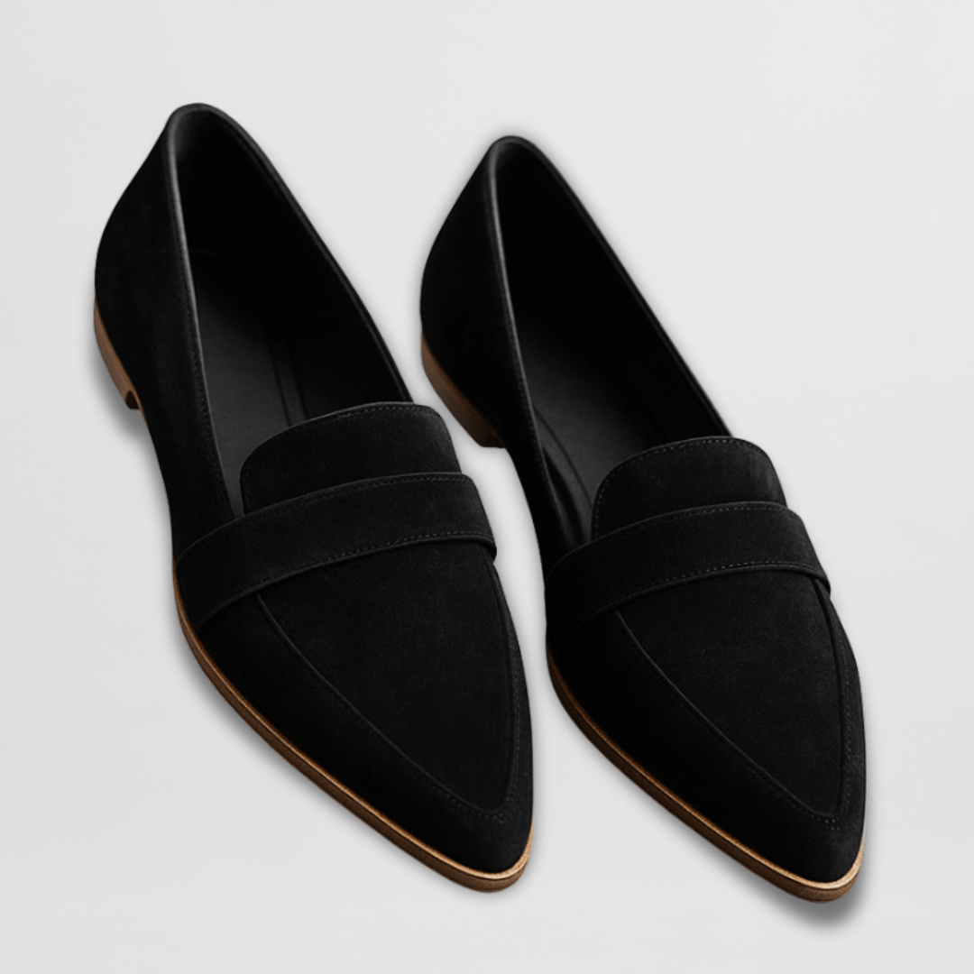Women's Elegant Pointed Loafer for Spring in Black