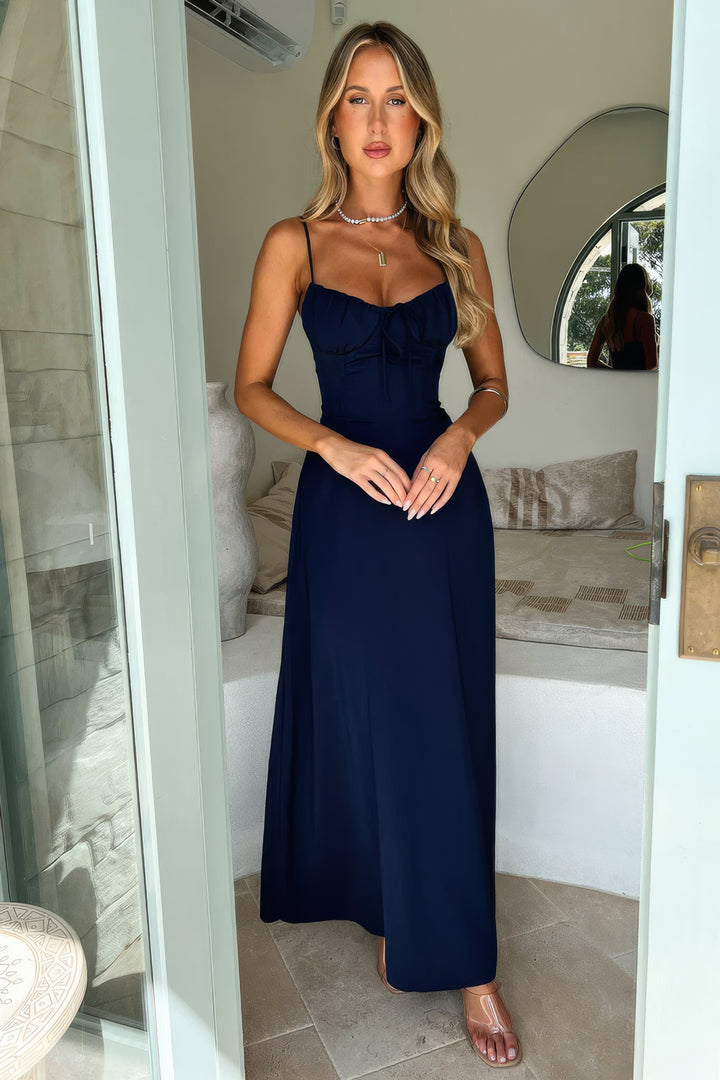 Women's Elegant Summer Dress Maxi in Niebieski 1