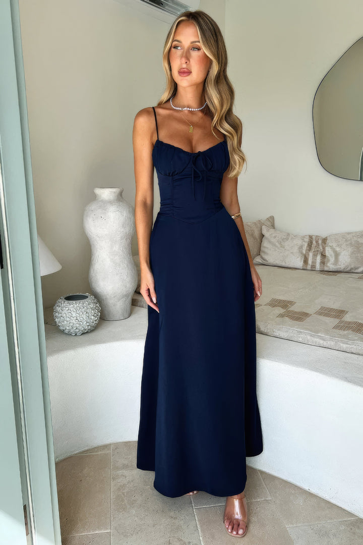 Women's Elegant Summer Dress Maxi in Niebieski 2