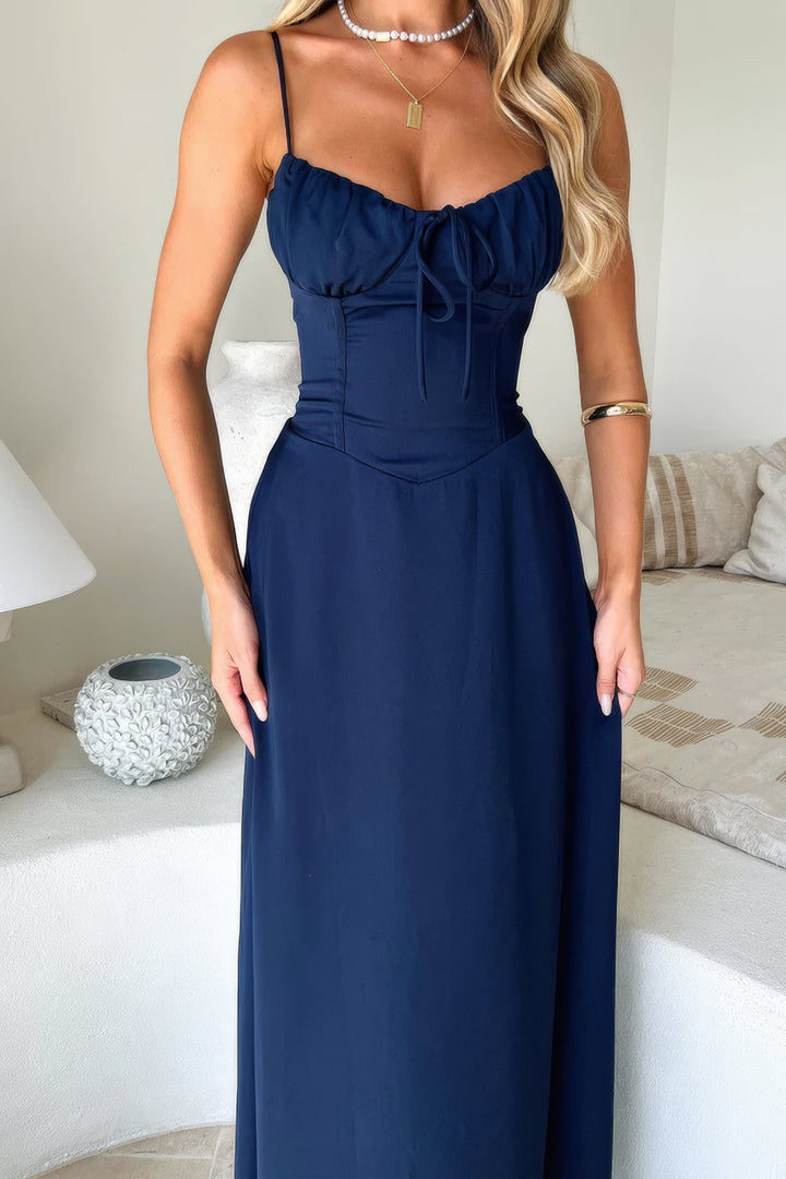 Women's Elegant Summer Dress Maxi in Niebieski 4
