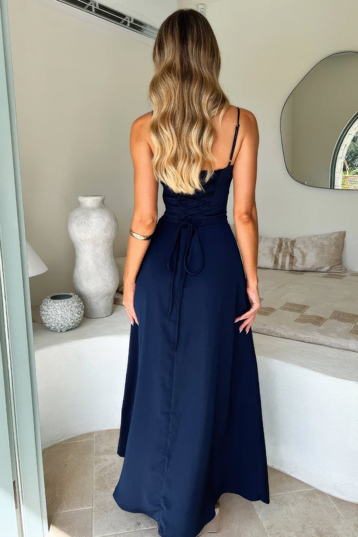Women's Elegant Summer Dress Maxi in Niebieski 5