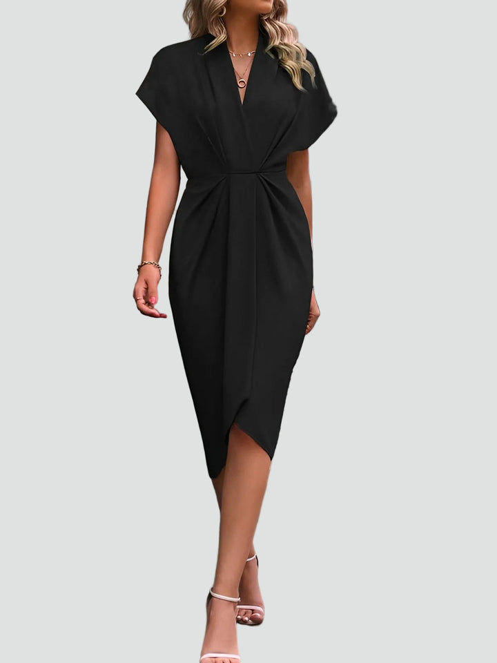 Women's Elegant Summer Wrap Midi Dress (12)