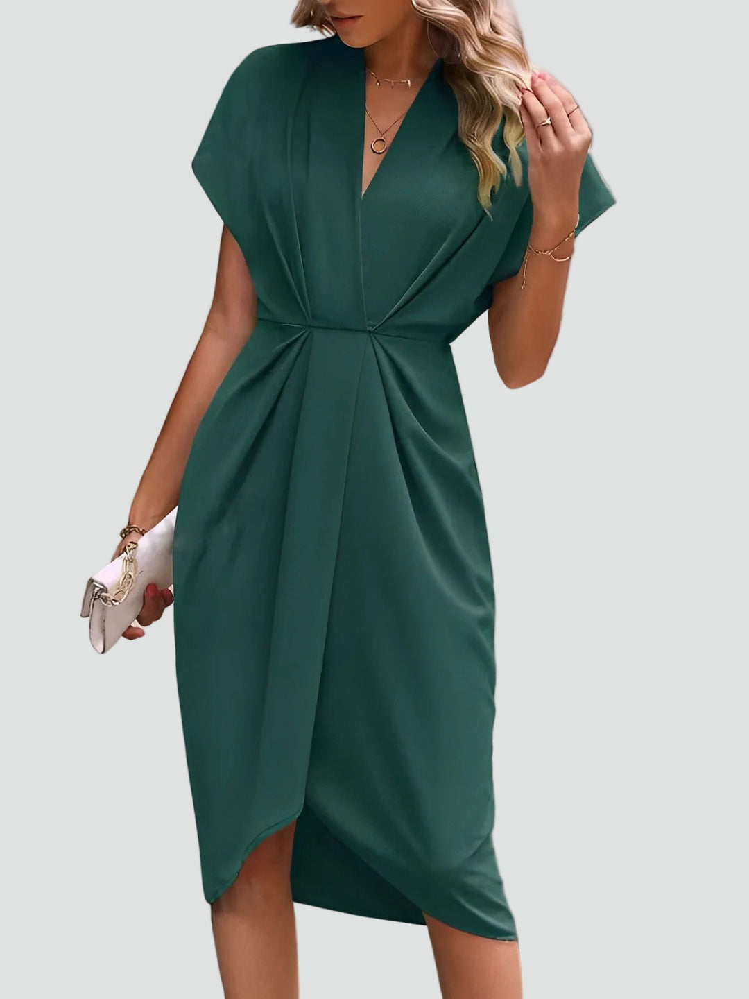 Women's Elegant Summer Wrap Midi Dress (3)