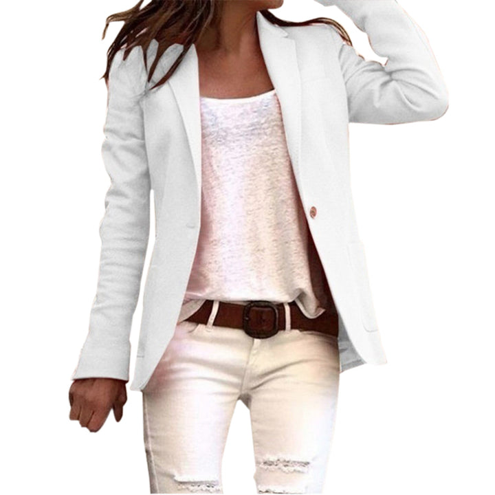 Women's Elegant Tailored Blazer for Work in White