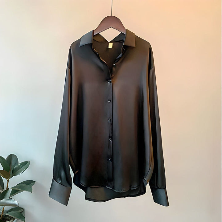 Women's Elegant Vintage Blouse for Everyday in Black