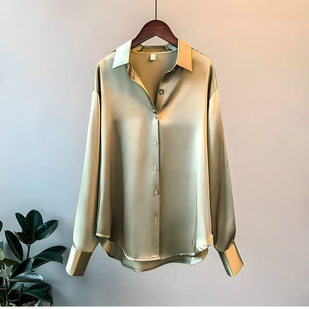 Women's Elegant Vintage Blouse for Everyday in Grey