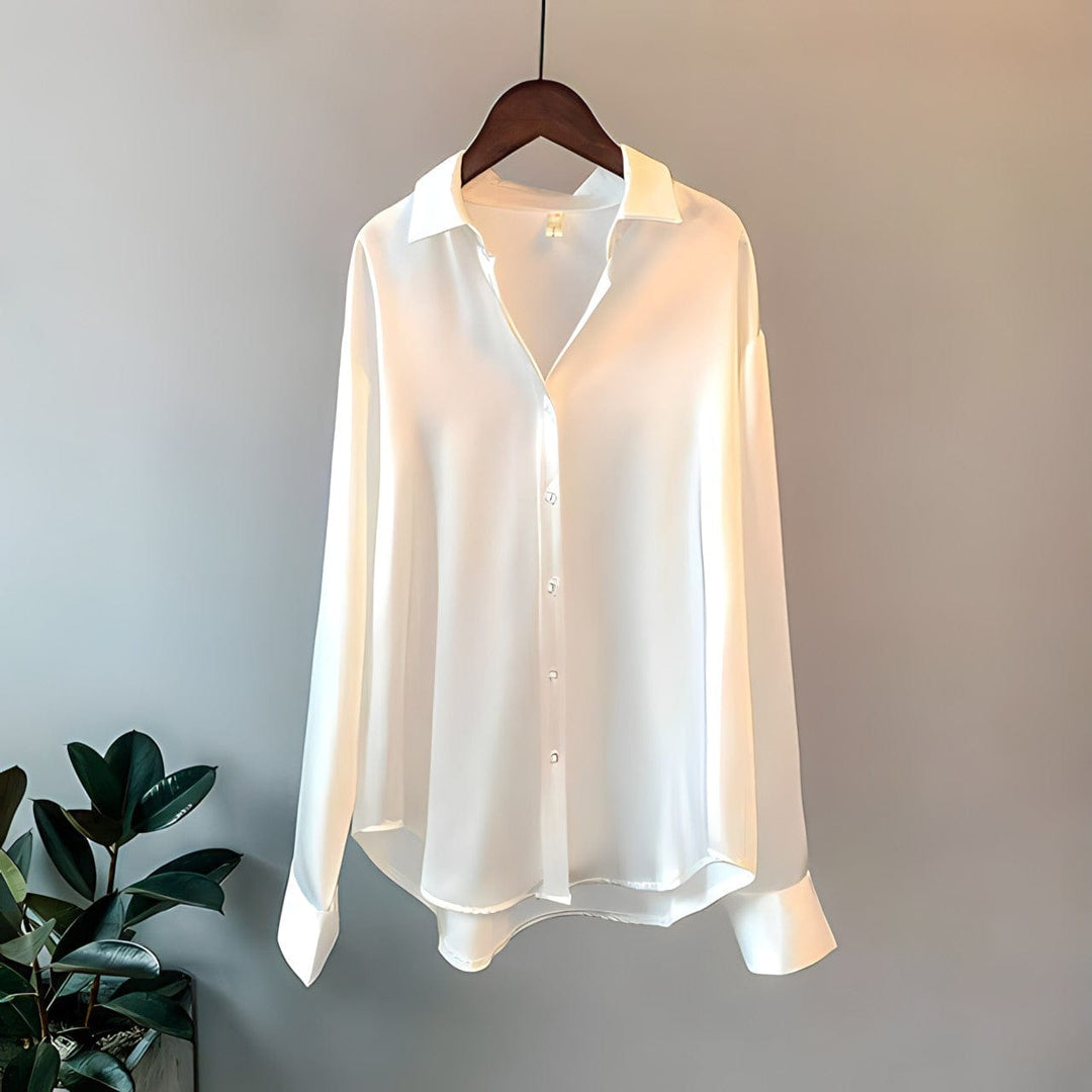 Women's Elegant Vintage Blouse for Everyday in White