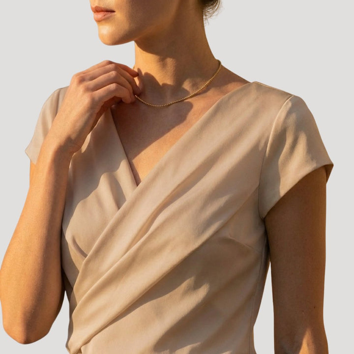 Women's Elegant Wrap Blouse for the Office (4)