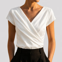 Eliza | Women's Elegant Wrap Blouse for the Office