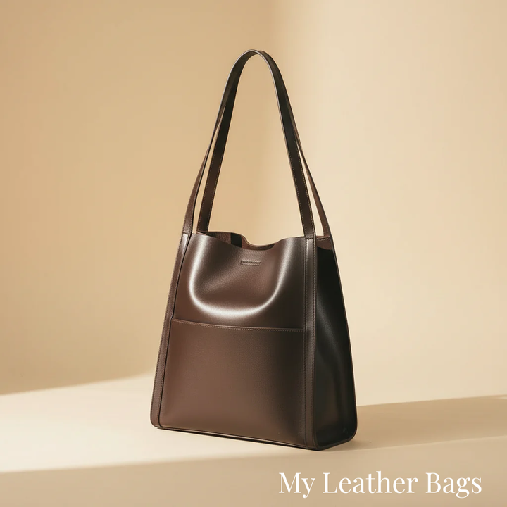 Women's Everyday Brown Vegan Leather Handbag (2)