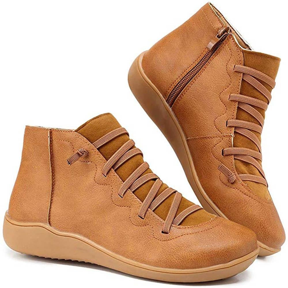 Women's Everyday Comfort Ankle Booties for Autumn in Brown