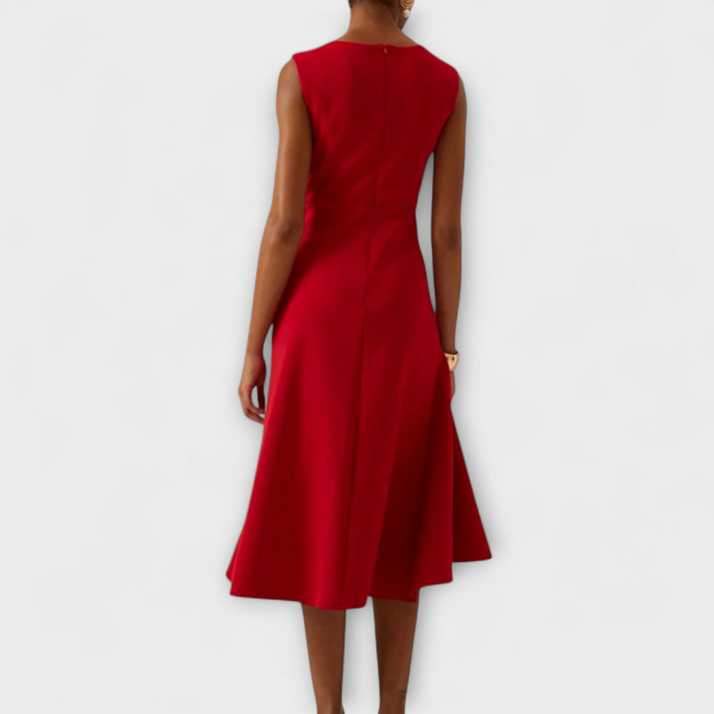 Women's Fall Wedding Guest Midi Dress (2)