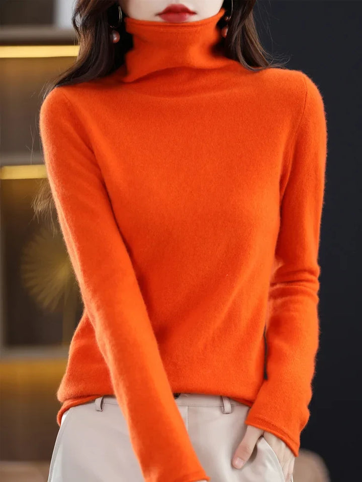 Women's Fine Merino Wool Turtleneck Pullover (13)