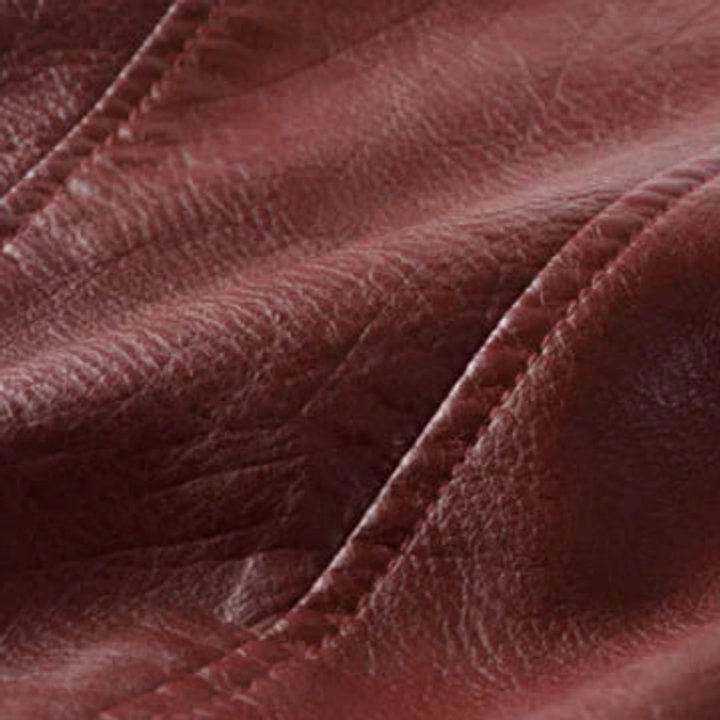 Women's Fitted Leather Jacket in Biker Style (6)