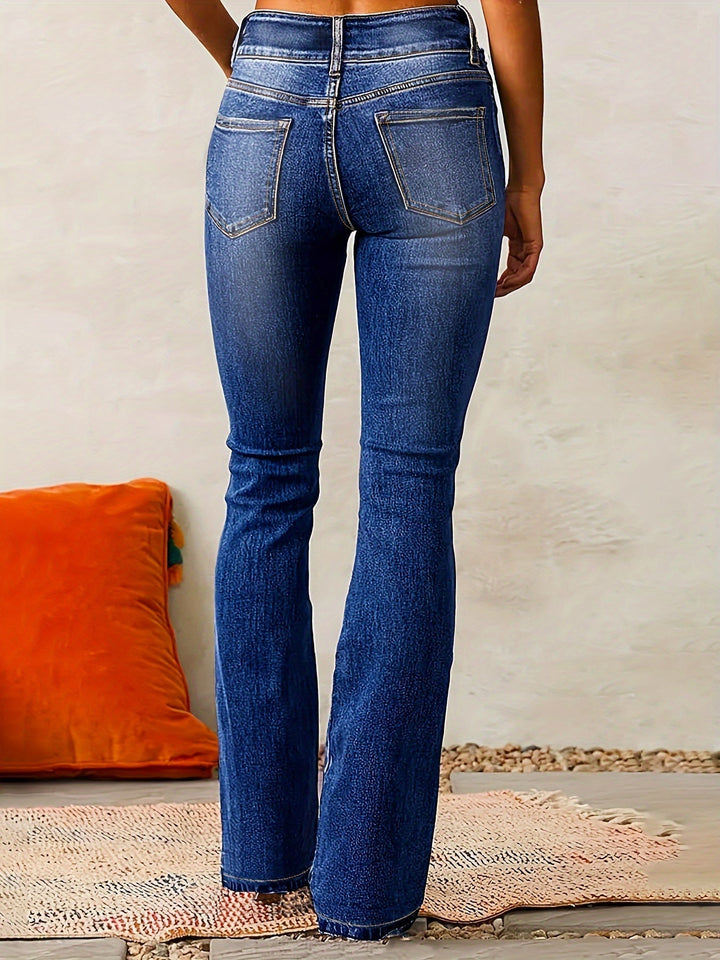 Women's Flattering Classic High-Waist Wide-Leg Jeans (5)