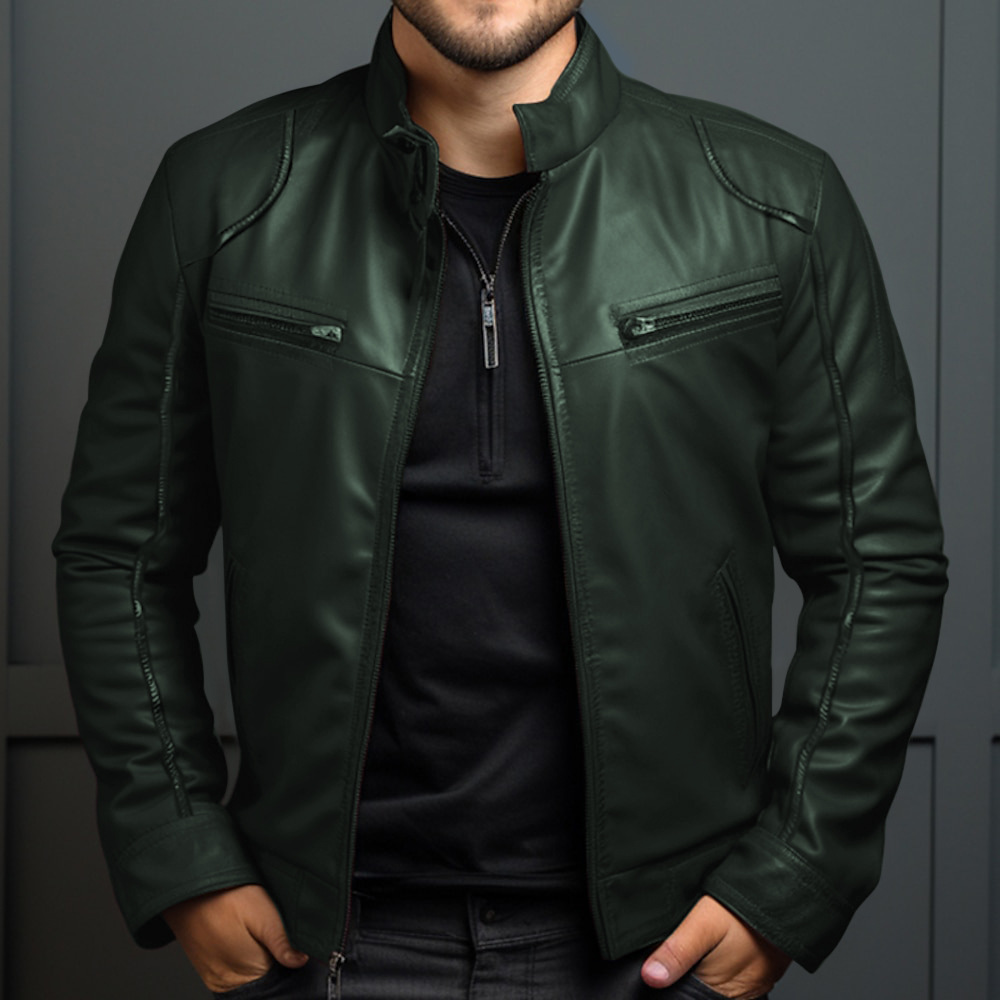 Women's Fleece Jacket for Autumn in Green