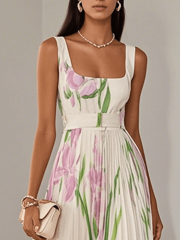 Women's Floral Chiffon Maxi Dress for Summer Wedding Guests (3)