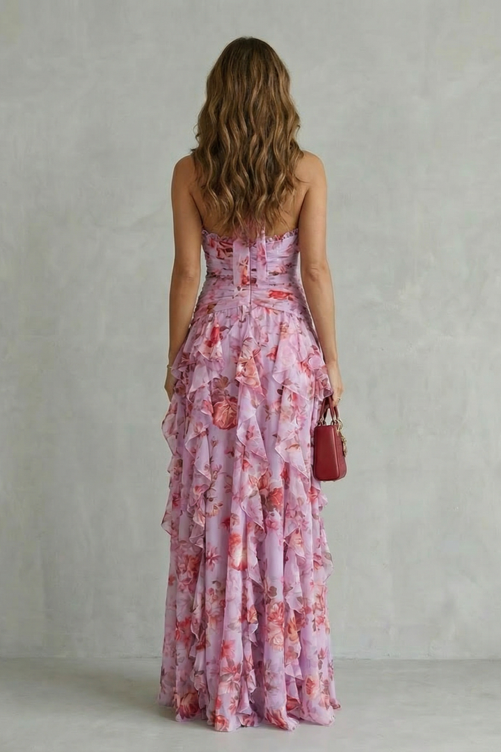 Women's Floral Halter Maxi Dress (4)