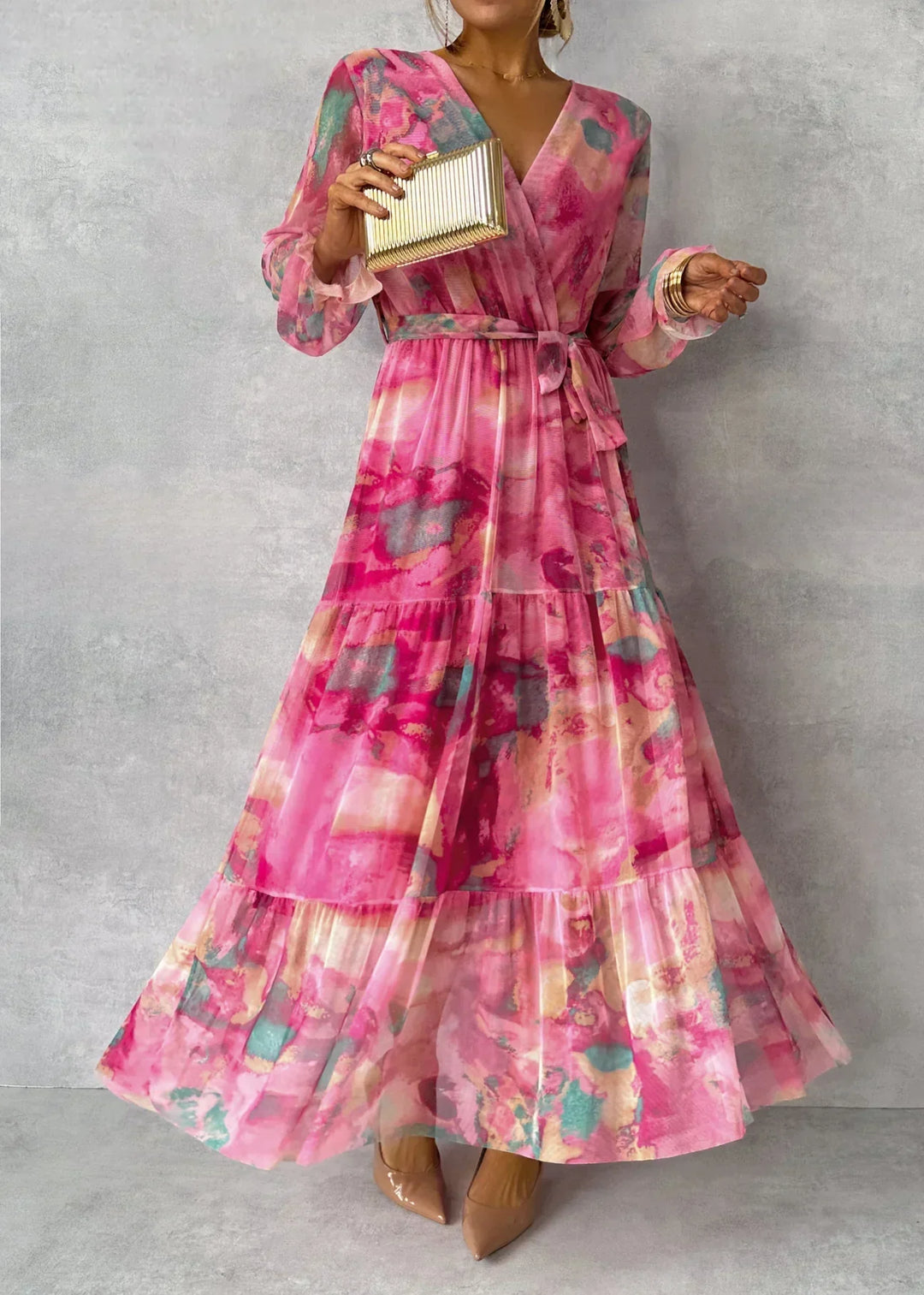 Women's Floral Maxi Party Dress