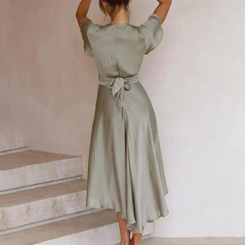 Women's Flowy Summer Dress for Special Occasions in Pink 4